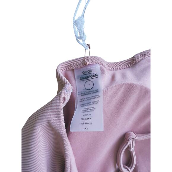 NWT Good American Ribbed Bikini Top 3XL Desert Rose Pink Mauve - Picture 5 of 8